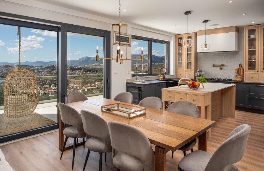 Spacious dining area for 8 pax filled with natural light
