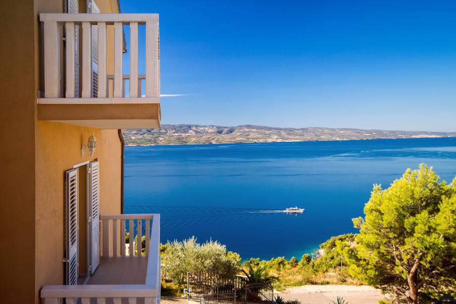 Beautiful sea and island view from pool area