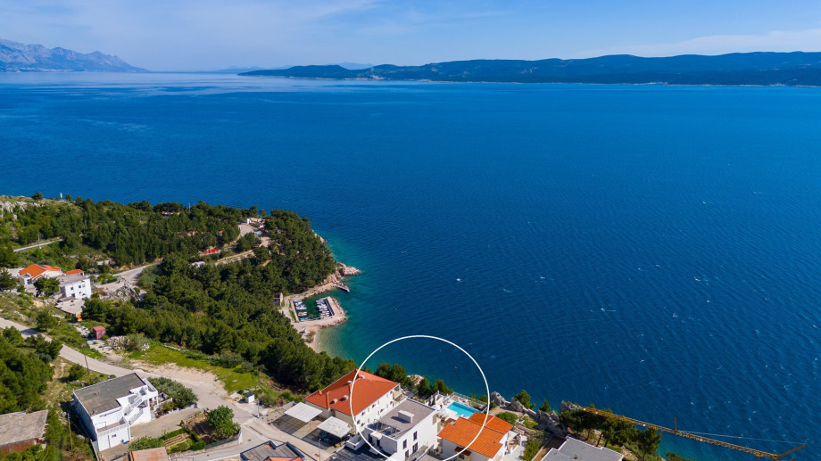 Marked location of the villa Agata