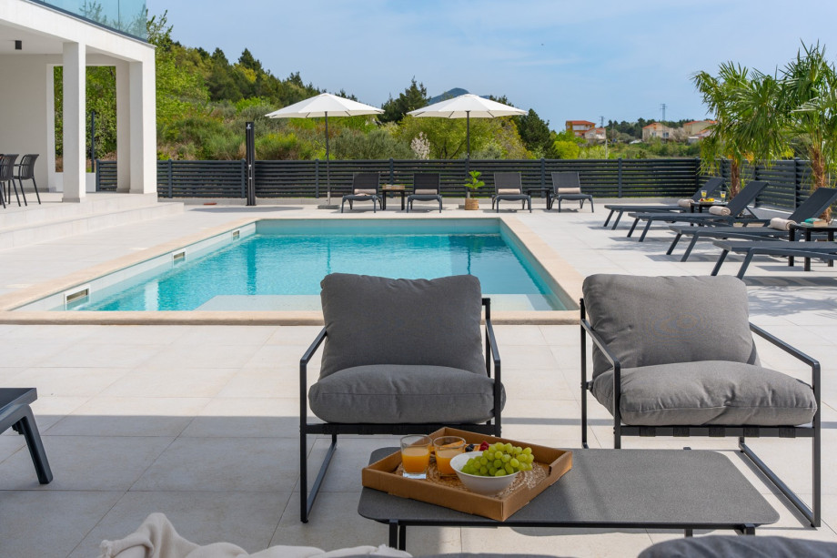 a covered lounge area