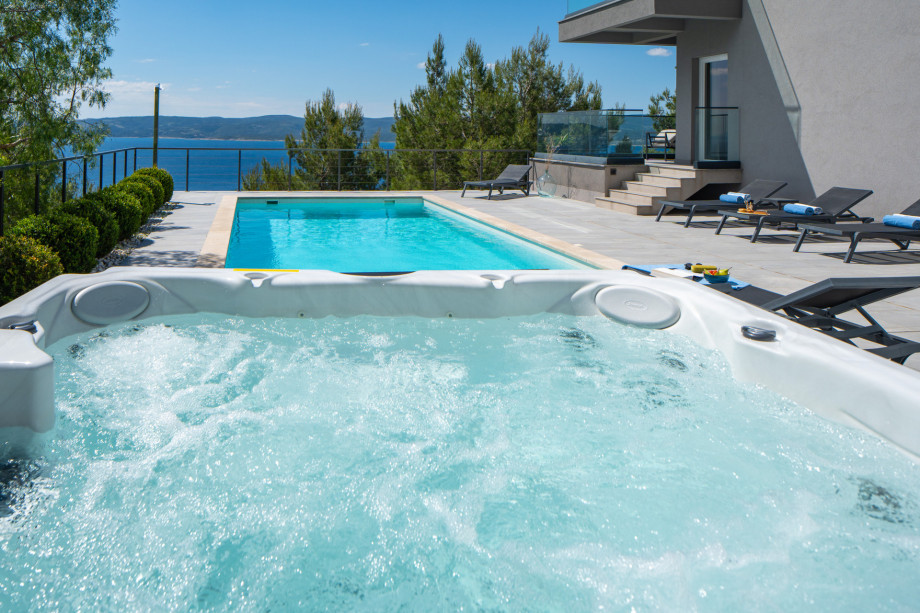 You can relax and enjoy in the hot Whirlpool, or jump in the pool...