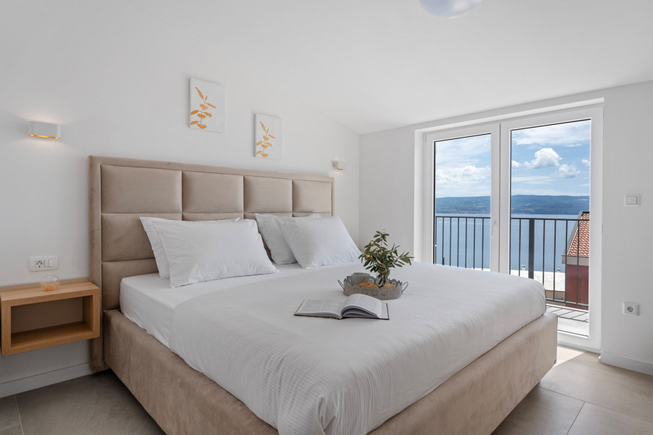 Bedroom NO7 (15sqm) with a super king size bed 200cm x 200cm, TV,A/C.a balcony with sea views, en-suite
