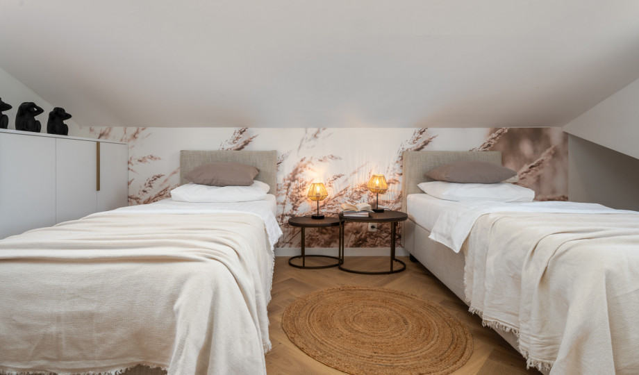 Bedroom NO3 (14sqm), 2 single beds (can convert into king size), and a double bed 140cm x 200cm