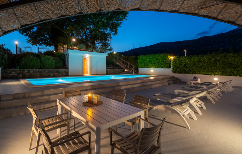 Absolute privacy is offered at the pool area