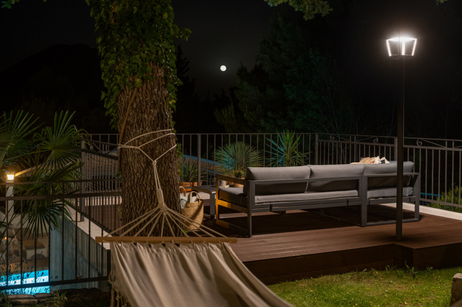 Enjoy seeing the sky full of stars and the moon