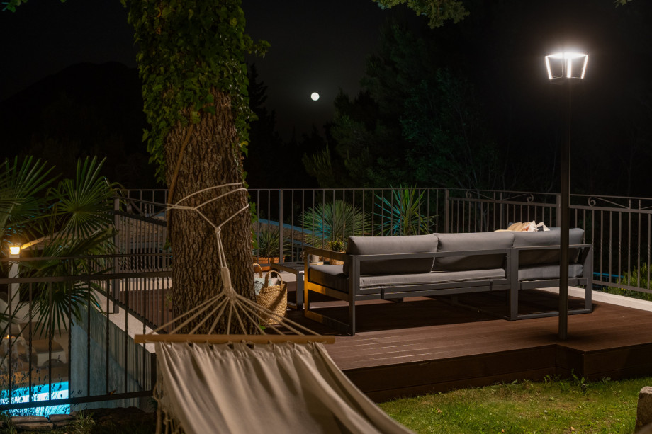 Enjoy seeing the sky full of stars and the moon