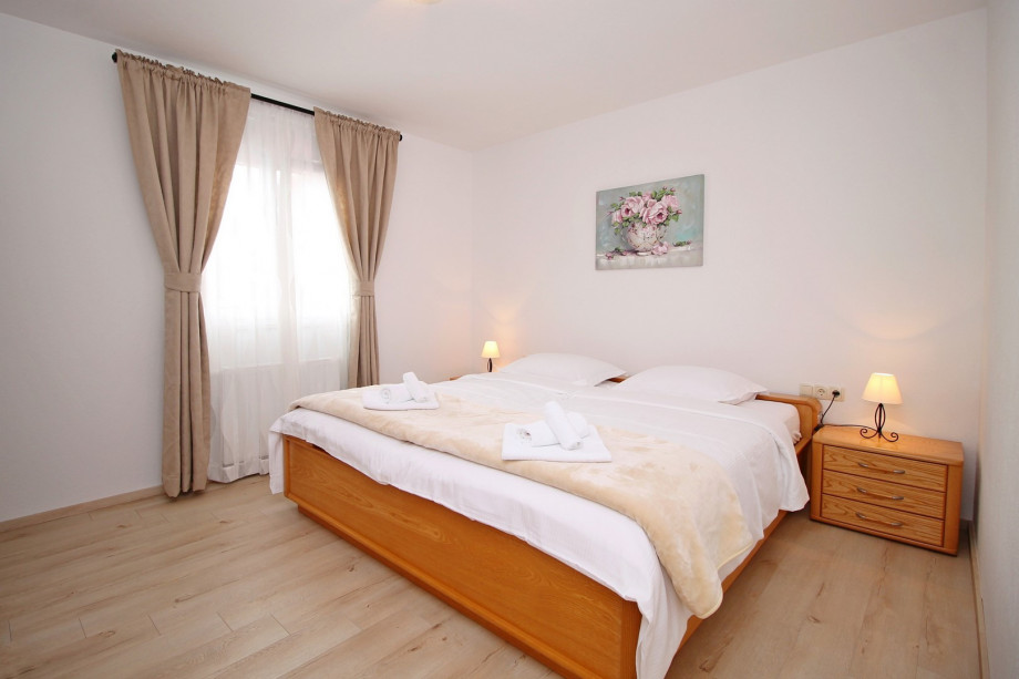 Bedroom No3 with double bed and beautiful view on the hills