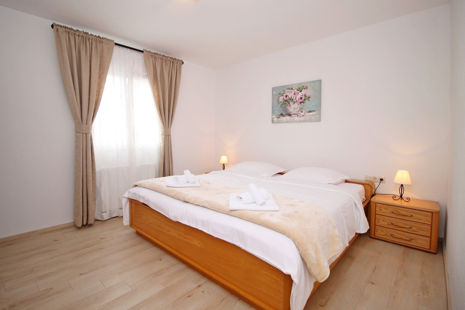 Bedroom No3 with double bed and beautiful view on the hills