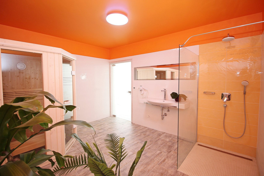 Sauna with shower and toilet on the ground floor