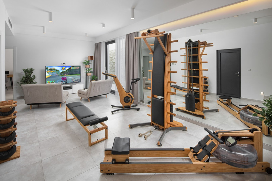 This beautiful villa has a spacious gym