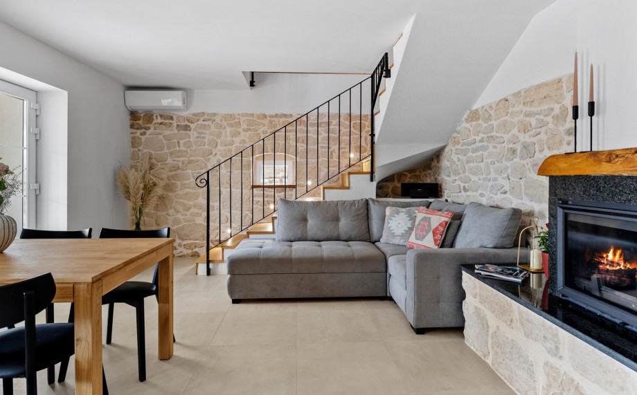 The ground floor offers a cute and air-conditioned living area