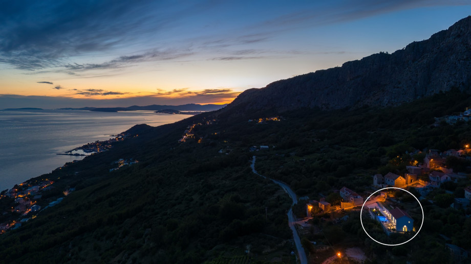 Marked position of Villa Roko