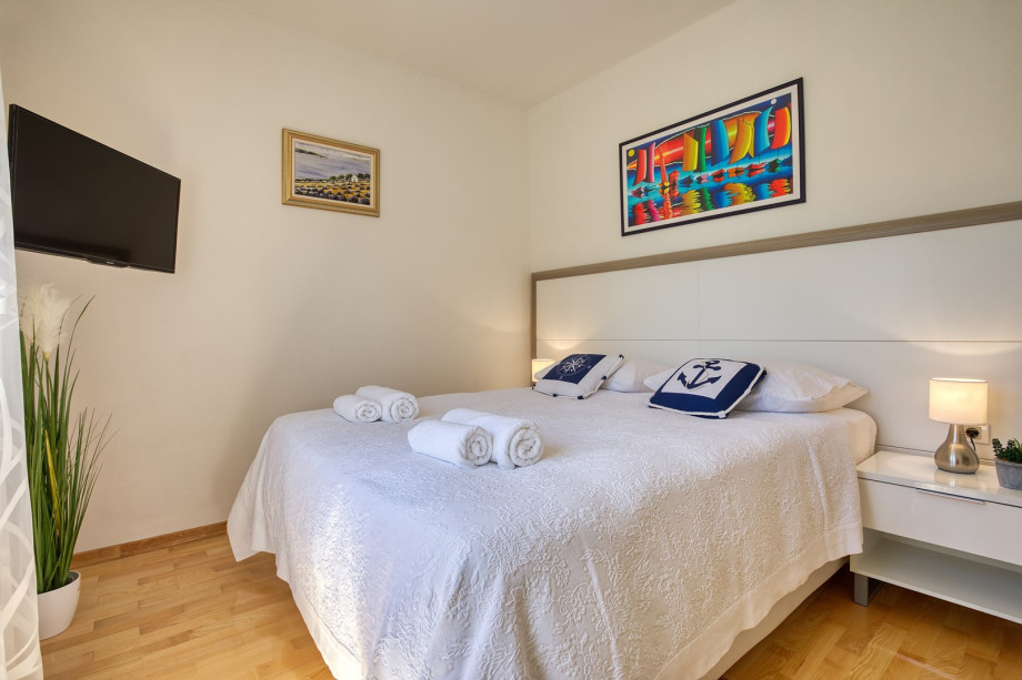 Bedroom No1 also offers a TV, and an A/C