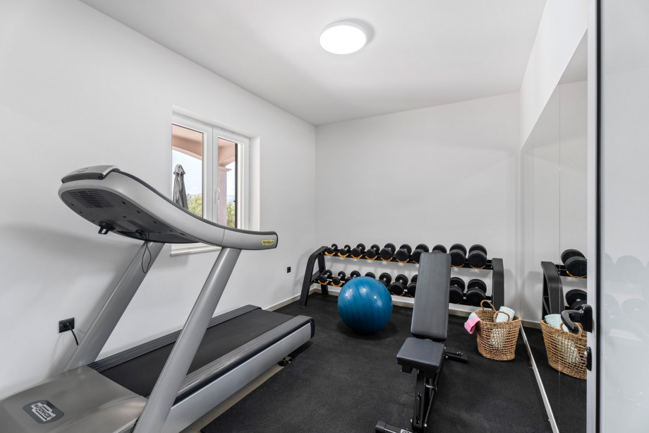A well-equipped gym awaits, offering a space to rejuvenate both body and mind