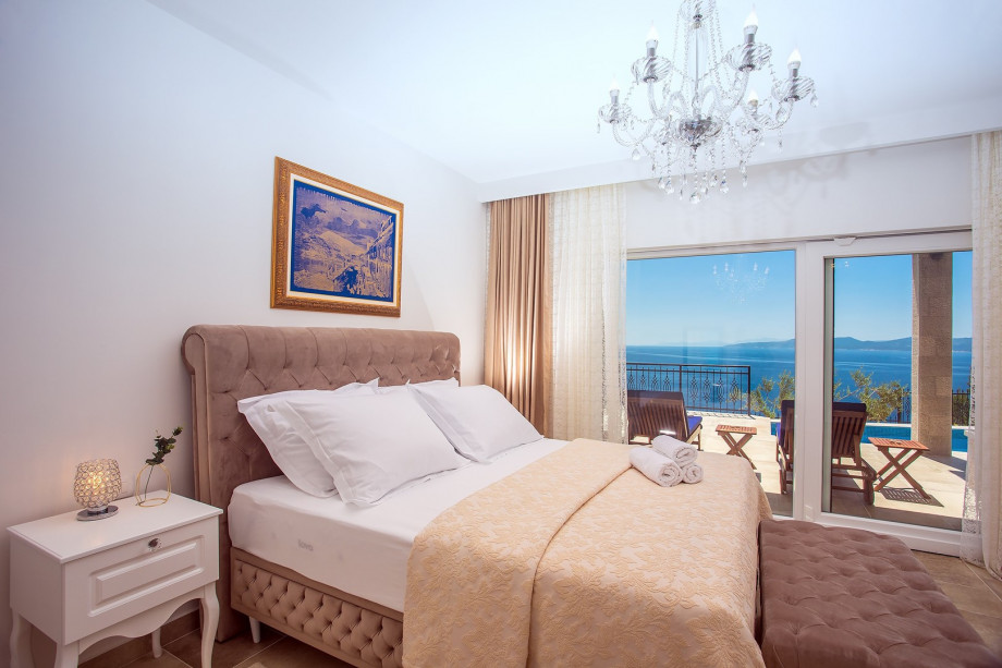 Bedroom No1 has an exit to the pool area