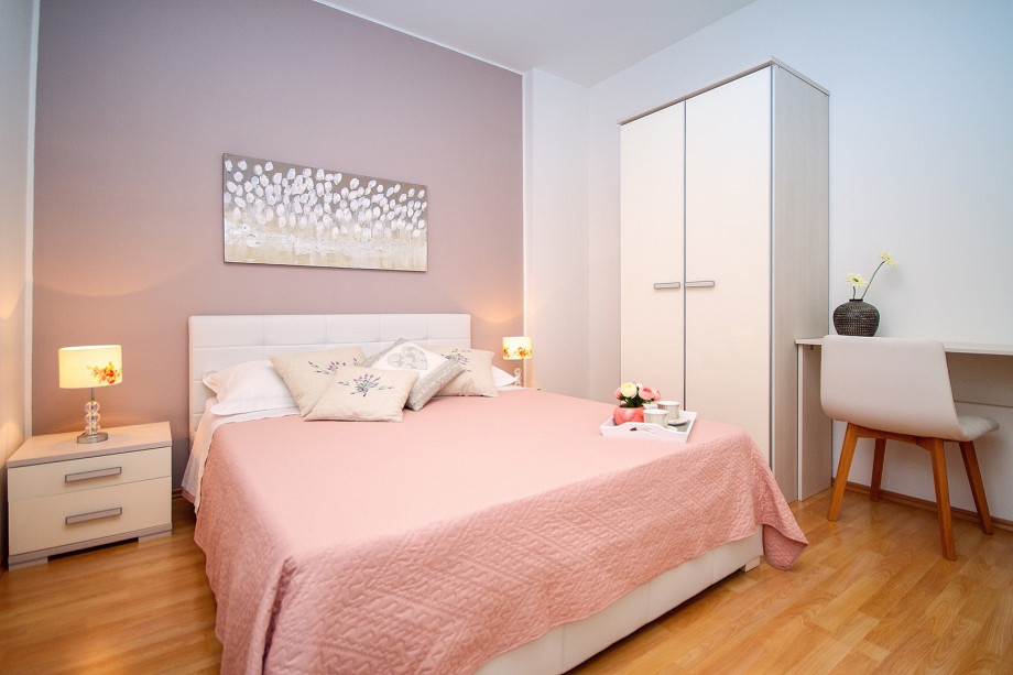 Bedroom 1 with a  king-size bed and a single bed