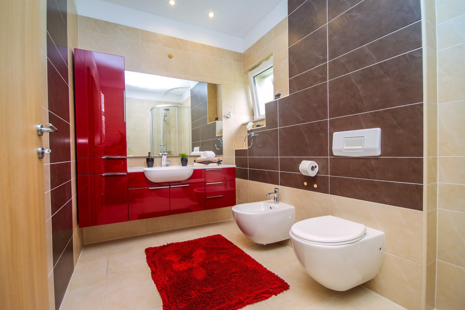 One family bathroom with a shower