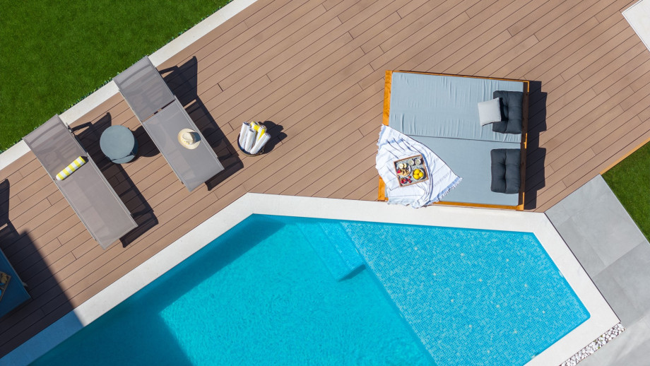 Stylish 5-bedroom villa Aride with heated pool, gym, pool table, sauna, sea views