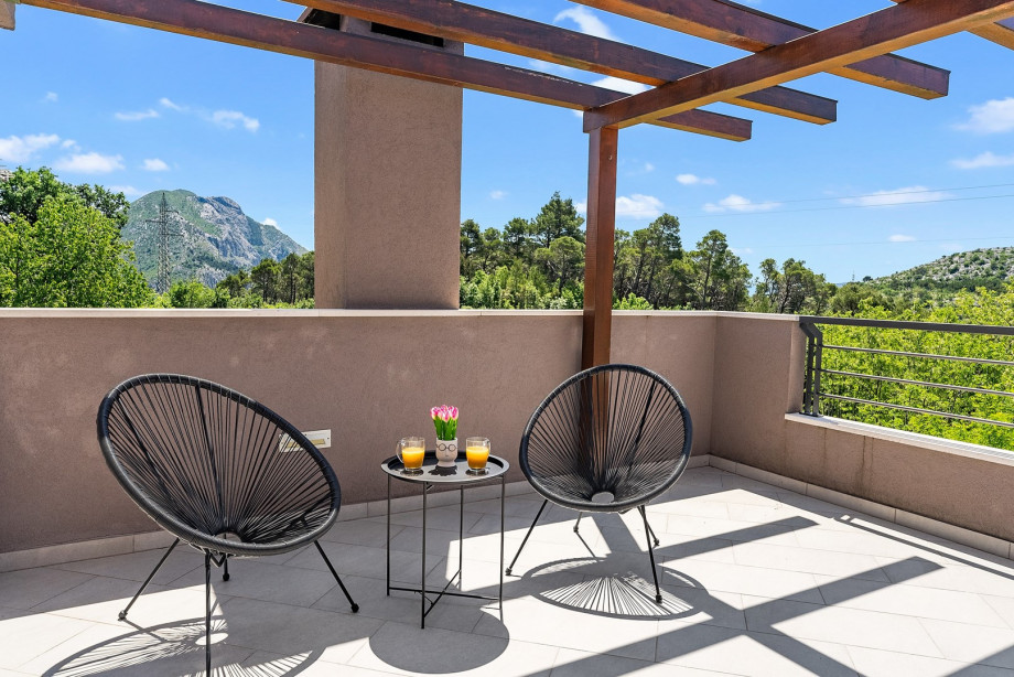 Bedrooms No 2, No 3, and Media Room have an exit to the huge terrace with furniture for relaxing