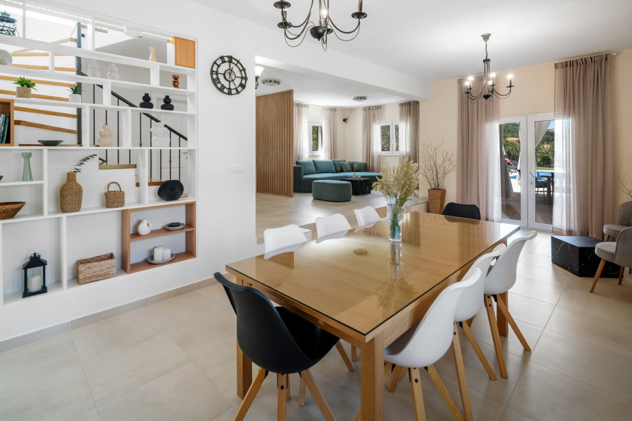 The interior is furnished with high-quality materials and features carefully selected details.