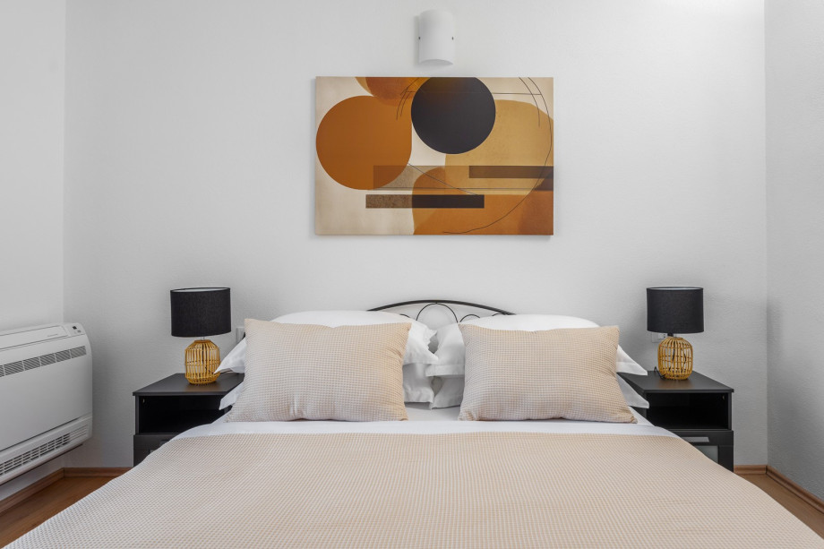 The interior features a stunningly chic design, filled with stylish furnishings that create an inviting and sophisticated atmosphere.