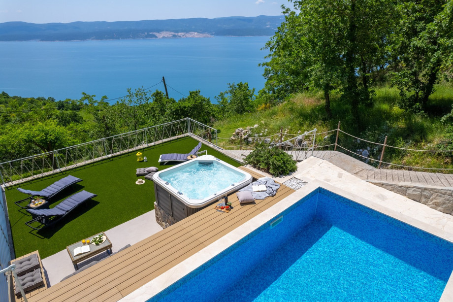 sun deck area with spectacular sea views