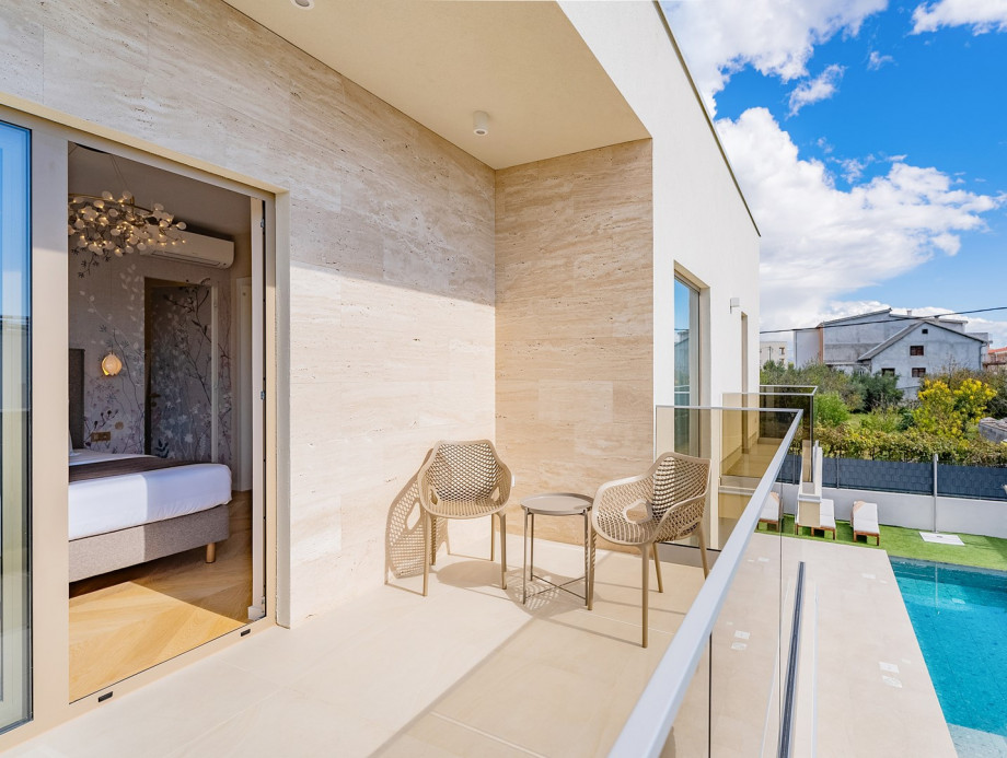 Master bedroom No. 1, which faces south and west