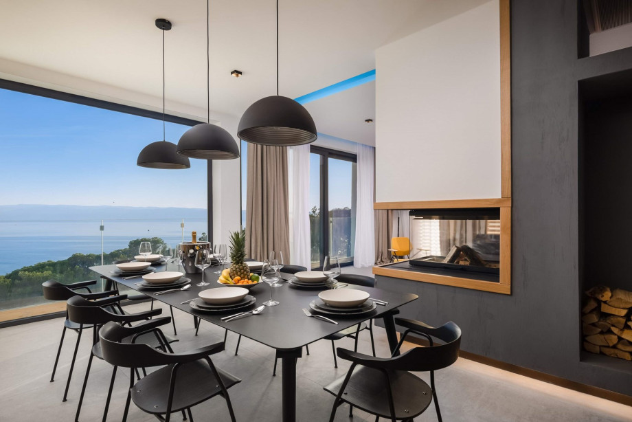 Dining area with amazing sea views.