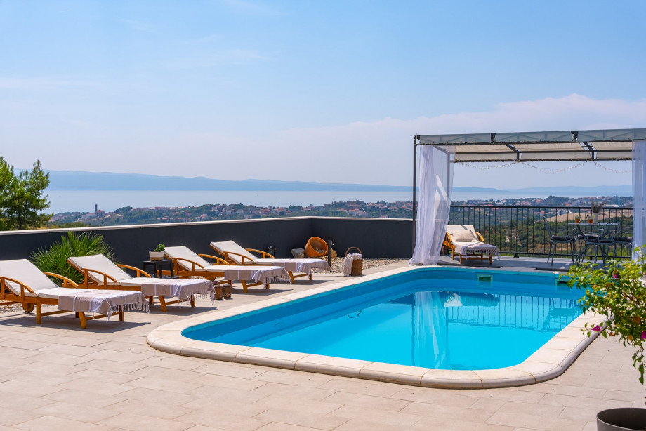 NEW Seaview Villa Judita with 26sqm pool, 5 bedrooms, Playroom