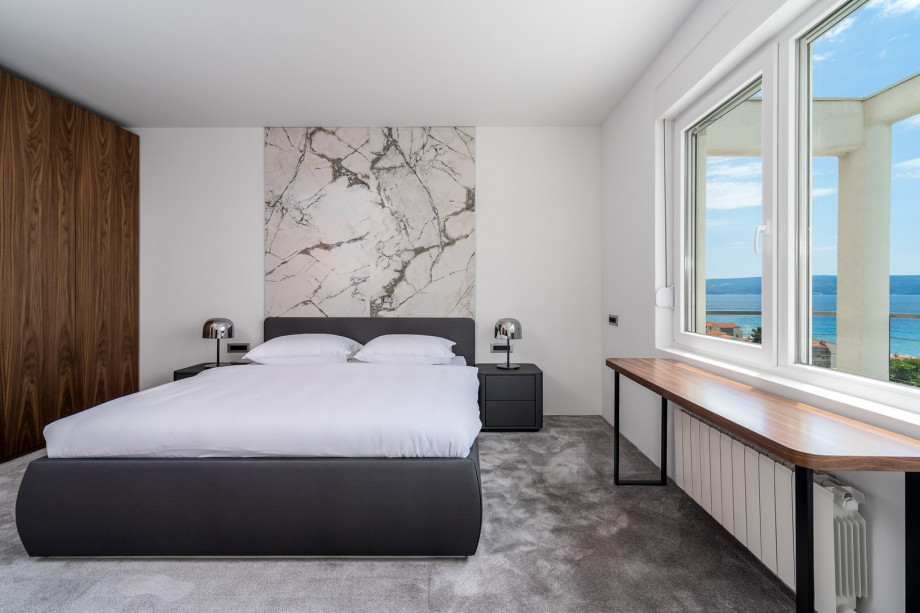 Bedroom No3 with king size bed 180cm x 200cm, a TV, air-conditioning