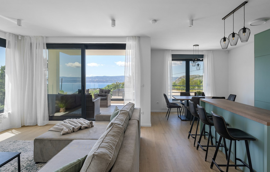 Modern furnished living area