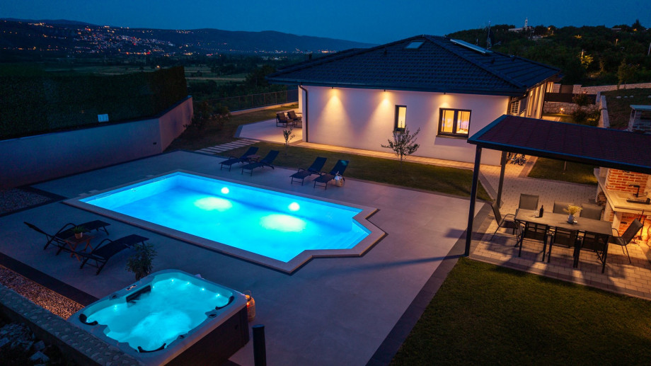 The Villa is fully air-conditioned, with free WiFI, designed for comfort, relaxation, and entertainment offering accommodation for 6+2 people