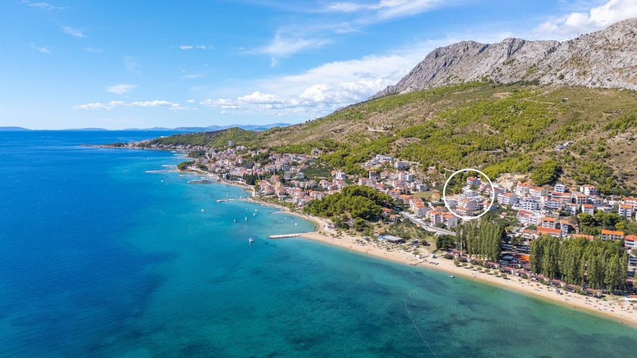 Marked position of the villa Almissium