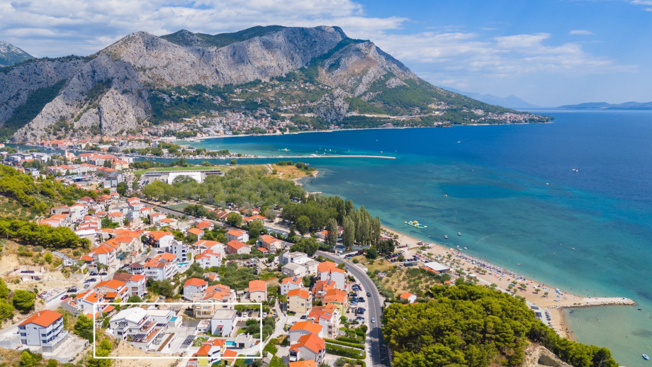 Marked position of the villa Almissium