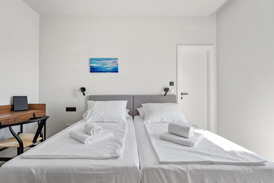 Bedroom NO11 (19sqm) with a king-size bed and en-suite bathroom with a shower ((7sqm)