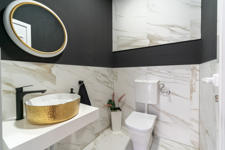 Separate toilet on the outdoor area