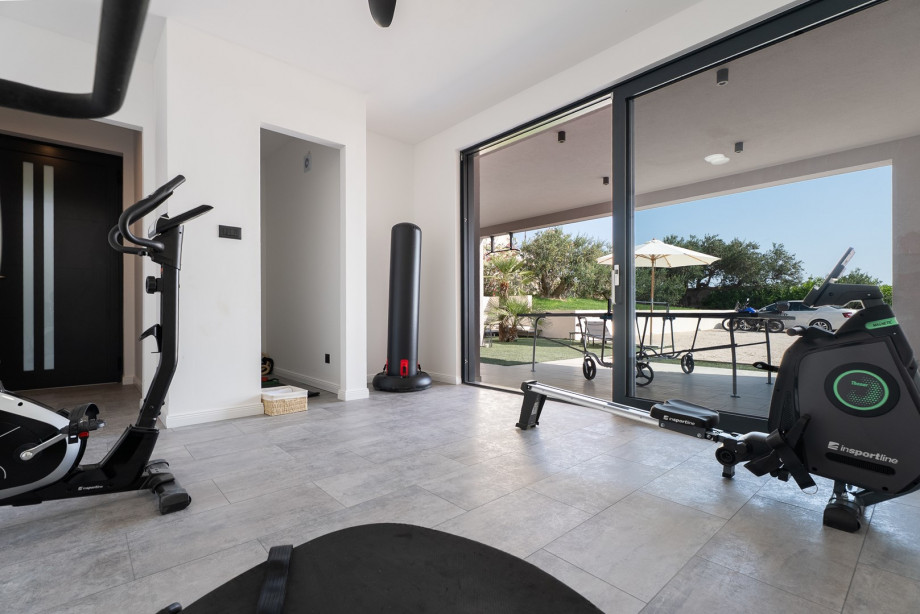 Fitness area with basic equipment