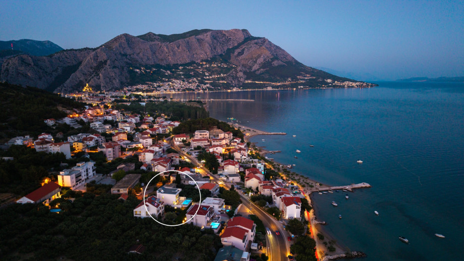 Marked position of Villa Lapis