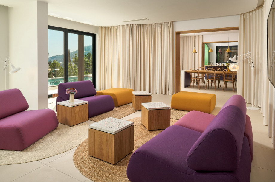 Luxuriously furnished living and dining area