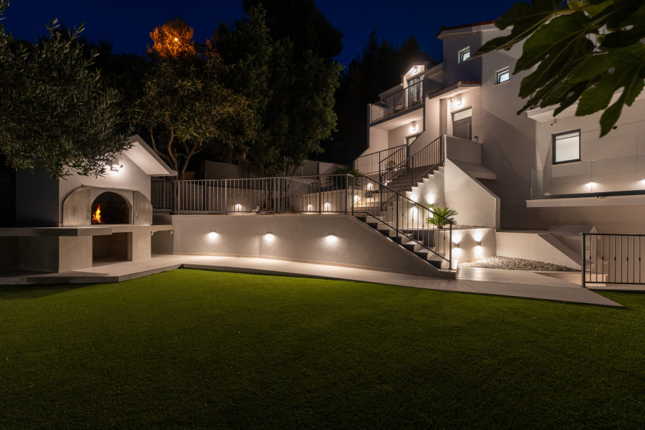 Seaview Villa Bota spans a generous 1,200 sqm private plot with 480 sqm of beautifully designed living space