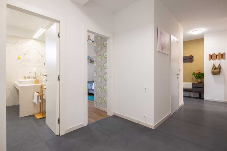 hallway on the first floor of the villa