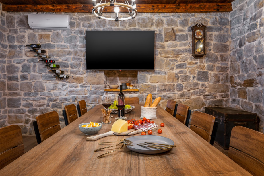 Dining table for relaxing nights with a glass of wine.