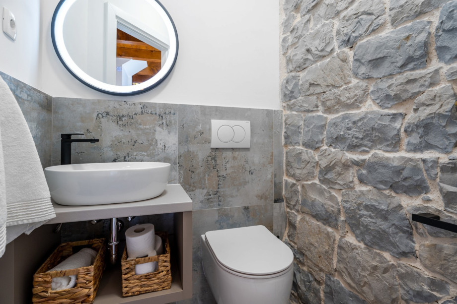 Separate toilet on the first floor.