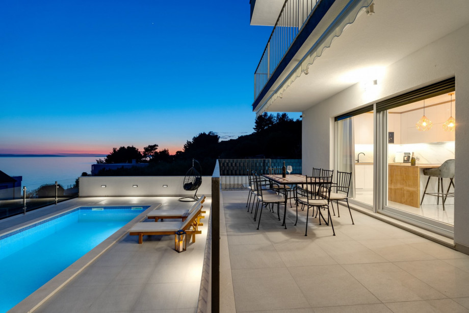 Seaview Villa Nonna Tonina with 4 bedrooms, Whirlpool, 4 bathrooms, a Gym, playground, heated private pool, spectacular sea views