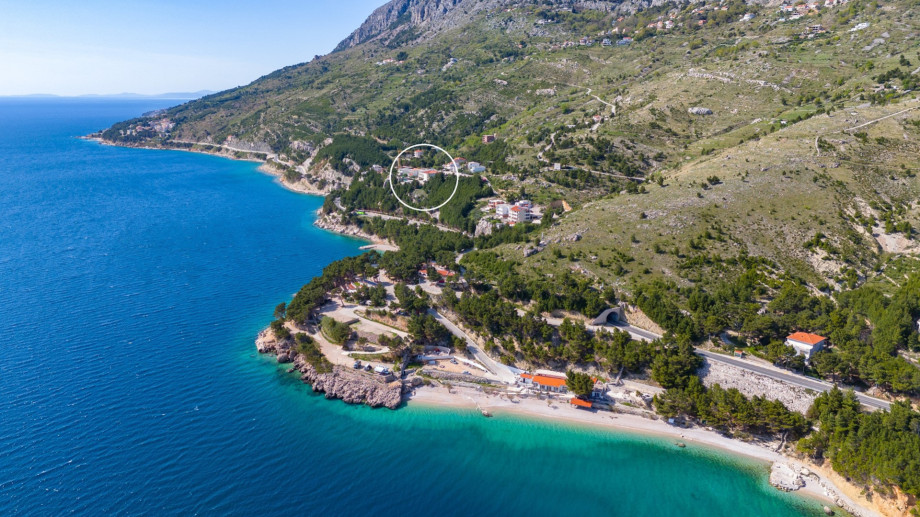 Marked location of the villa Agata