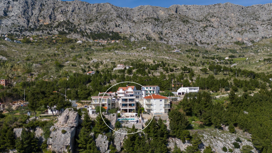 Marked location of the villa Agata