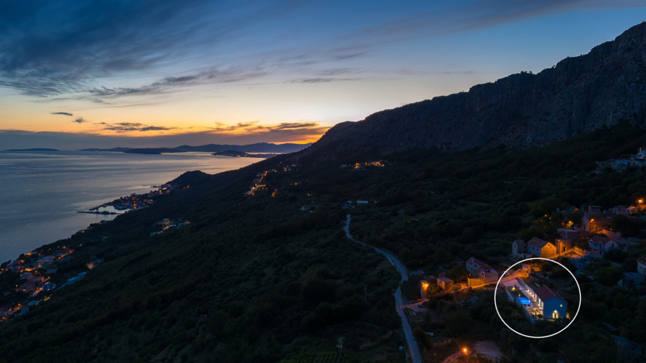 Marked position of Villa Roko 