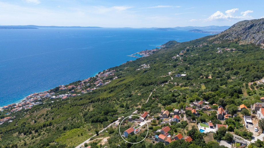 Marked position of Villa Roko