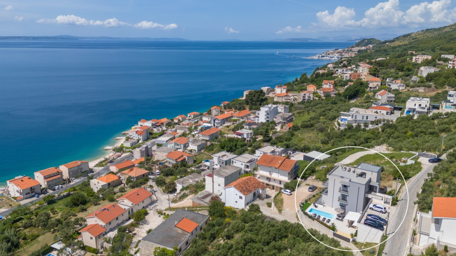 Marked position of Villa Elza in Krilo - Jesenice