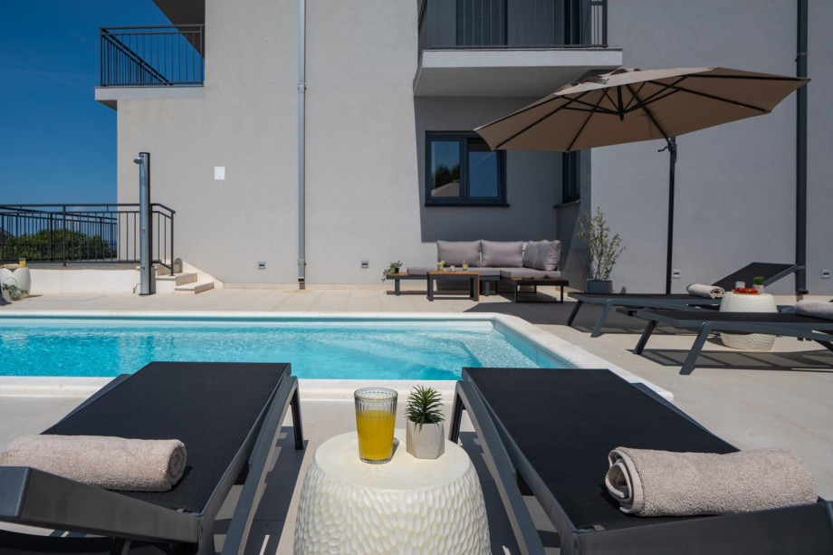 Sun deck area with deck chairs where you can relax in the sun